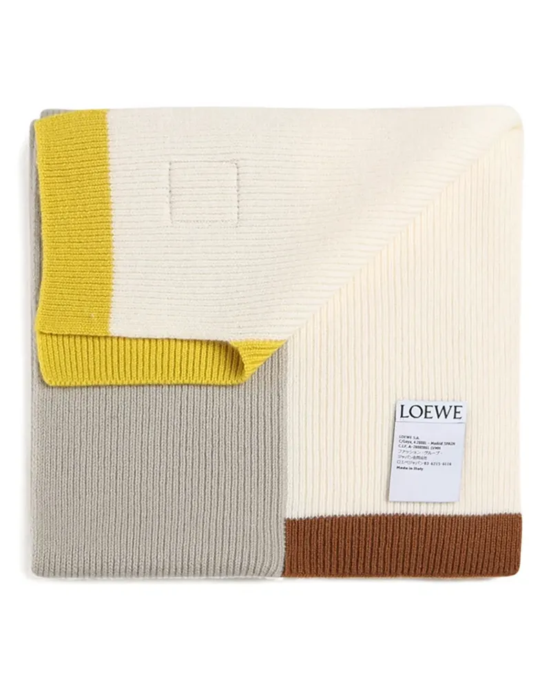 Loewe colourblock ribbed scarf - Nude Nude