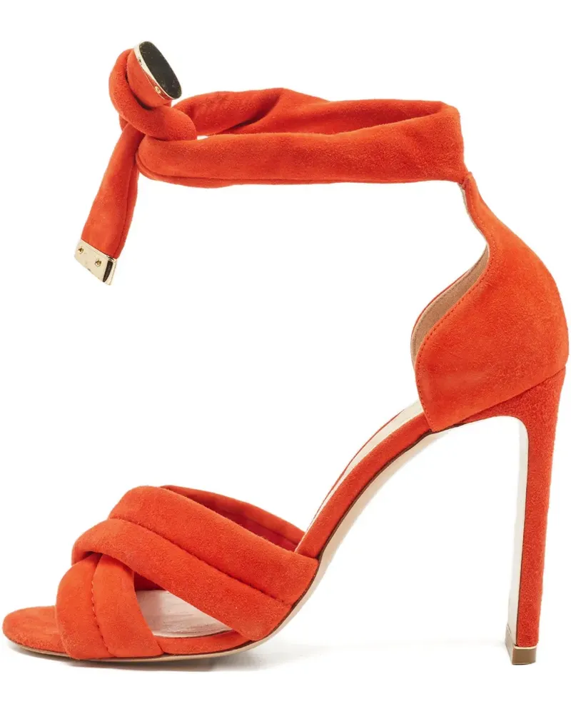 Nicholas Kirkwood 100MM Wildledersandalen mit Knoten - Orange Orange