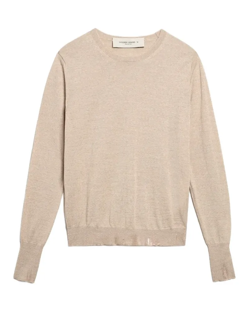 Golden Goose Distressed-Pullover - Nude Nude