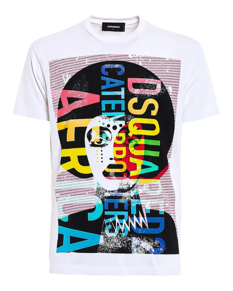 Dsquared2 T-Shirt mit grafischem Print - Weiß Weiß