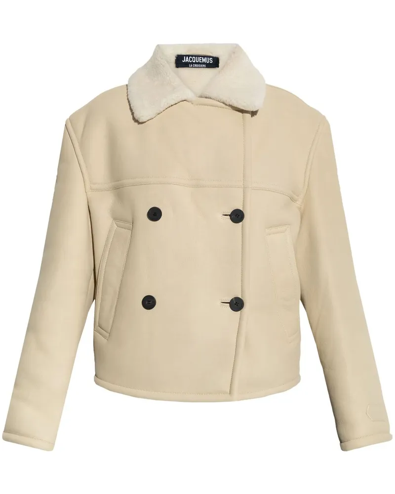 Jacquemus Cabanjacke aus Shearling - Nude Nude