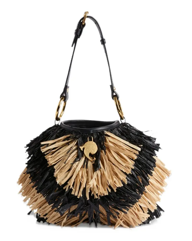 Emilio Pucci Capriccio Tote Bag aus Raffiabast - Schwarz Schwarz