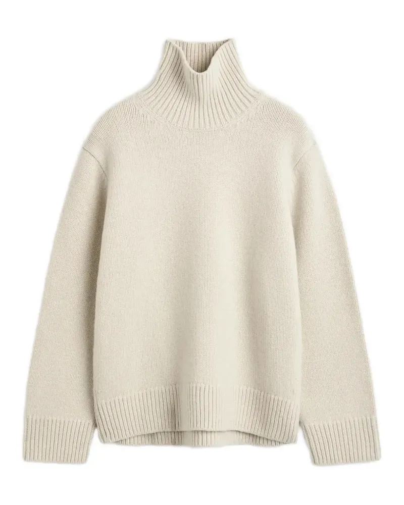 Totême Oversized-Rollkragenpullover aus Lammwolle - Nude Nude