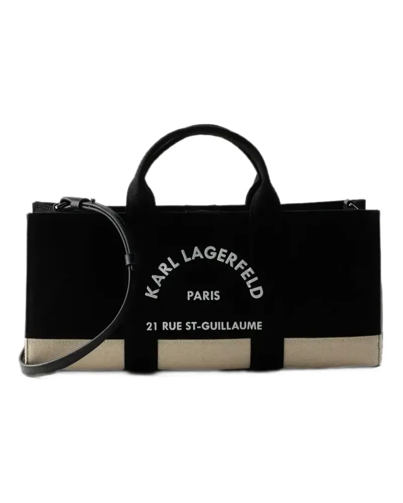 Karl Lagerfeld Rue St-Guillaume logo-print tote bag - Schwarz Schwarz