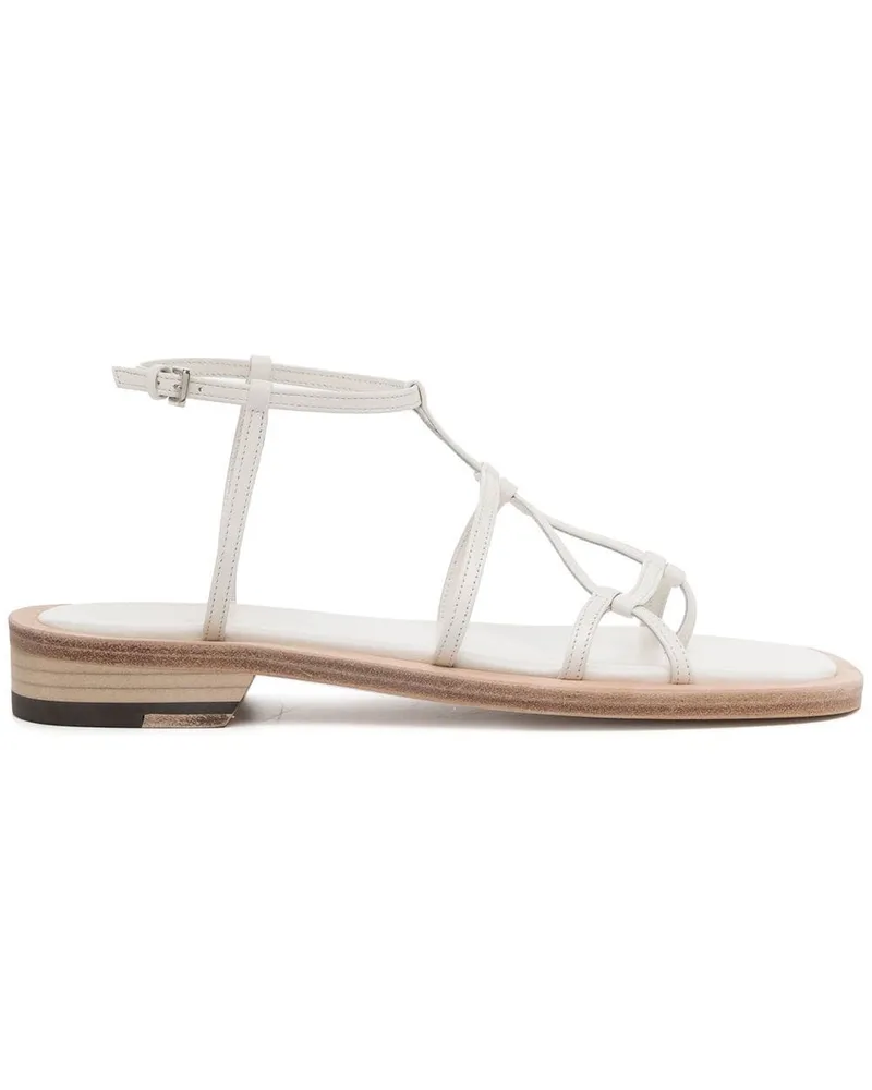 LOW CLASSIC Offene Sandalen aus Leder Weiß