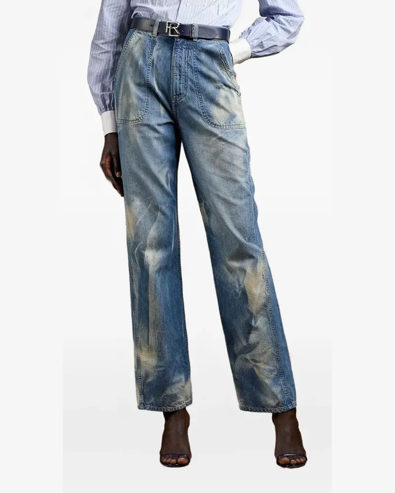 Ralph Lauren Ausgeblichene Driss Straight-Leg-Jeans - Blau Blau