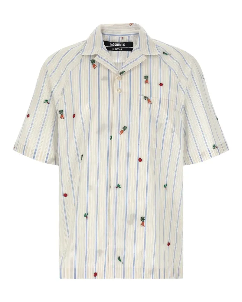 Jacquemus The Romarin stripe jacquard shirt - Nude Nude
