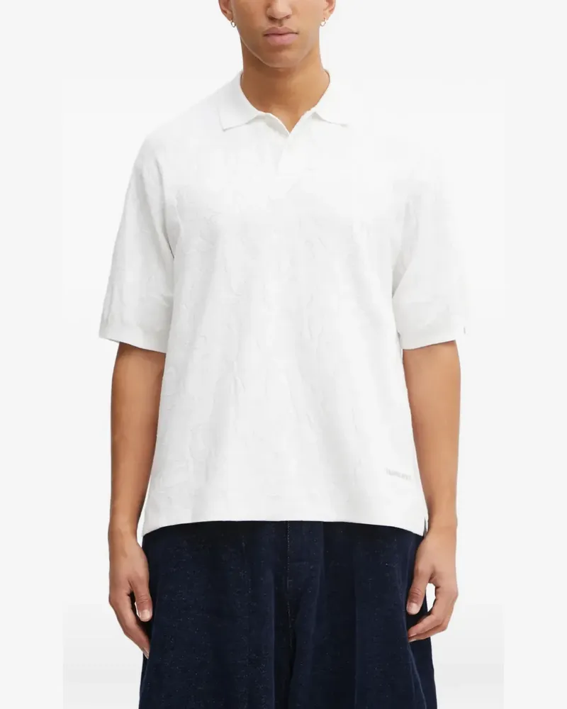 BAPE Camo Pile Jacquard-Poloshirt - Weiß Weiß