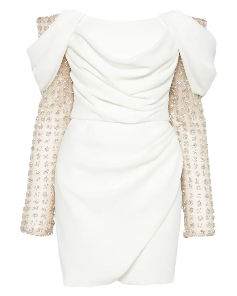 COSTARELLOS Nandi Midikleid - Weiß Weiß