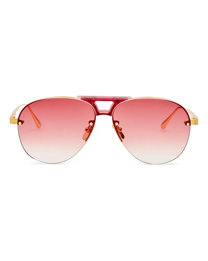 Linda Farrow pilot-frame sunglasses - Gold Gold
