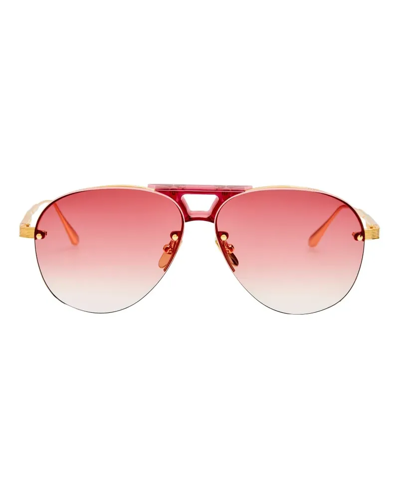 Linda Farrow pilot-frame sunglasses - Gold Gold