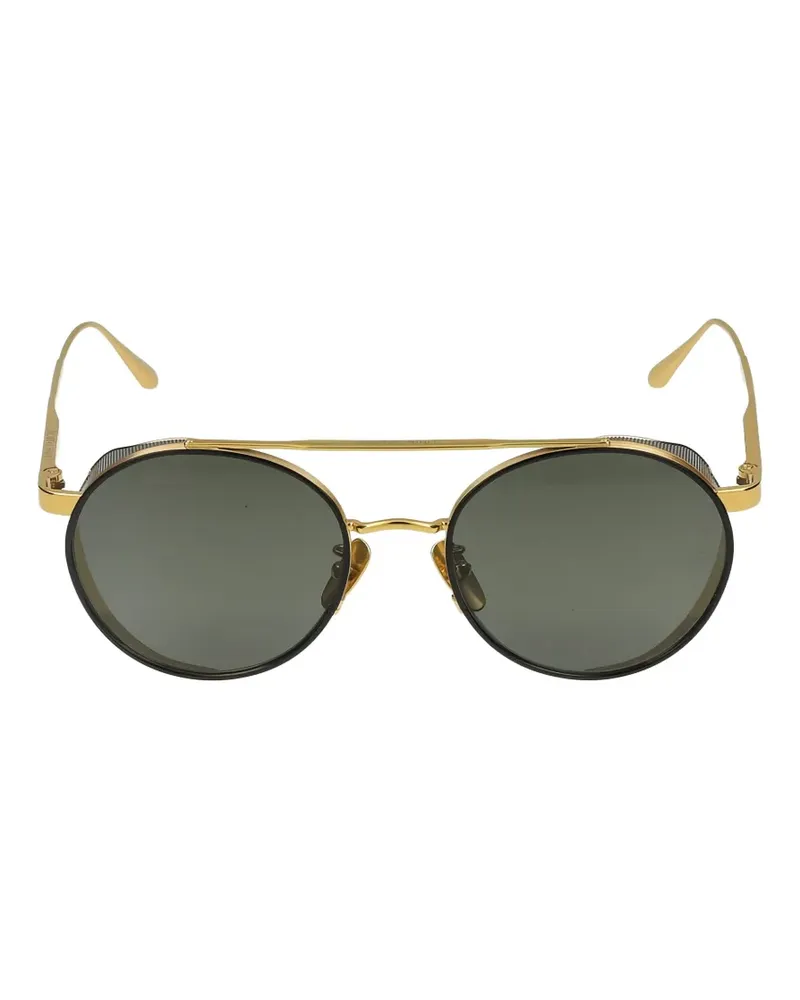 Linda Farrow Conor round-frame sunglasses - Gold Gold