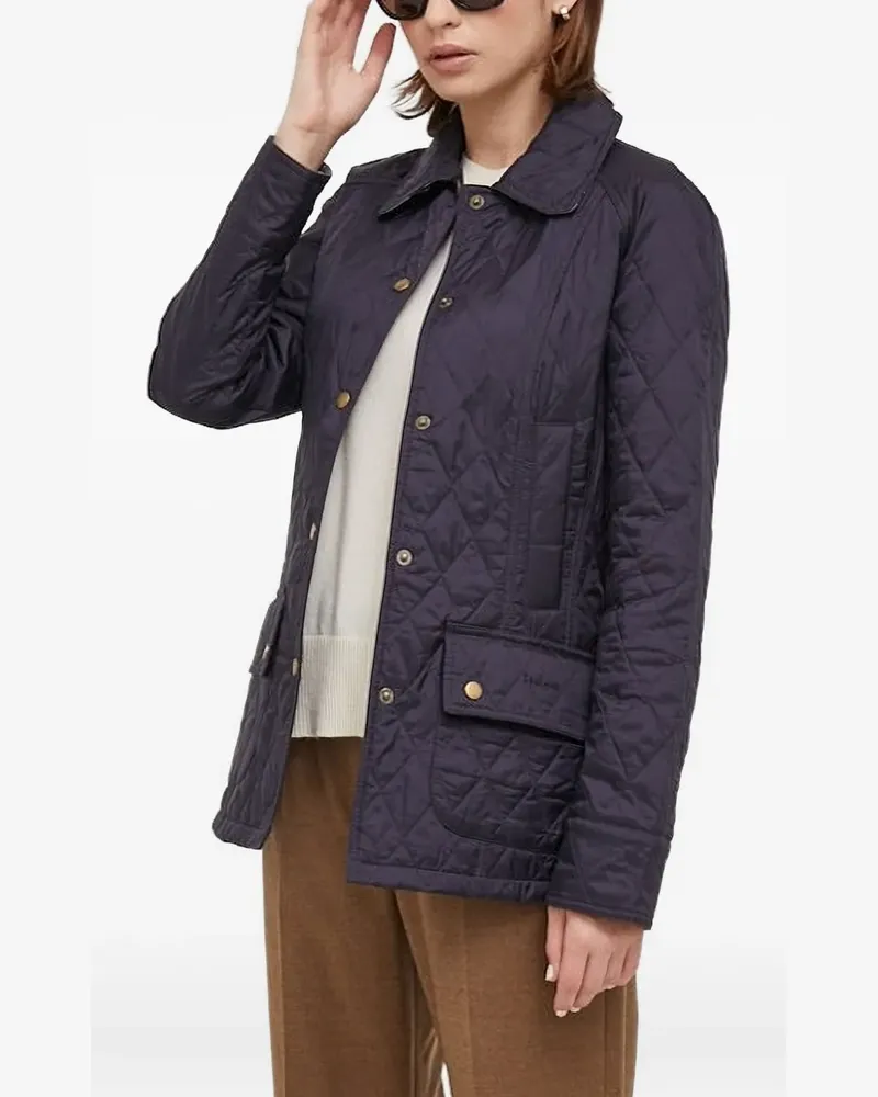 Barbour Gesteppte Jacke mit Rautenmuster - Blau Blau