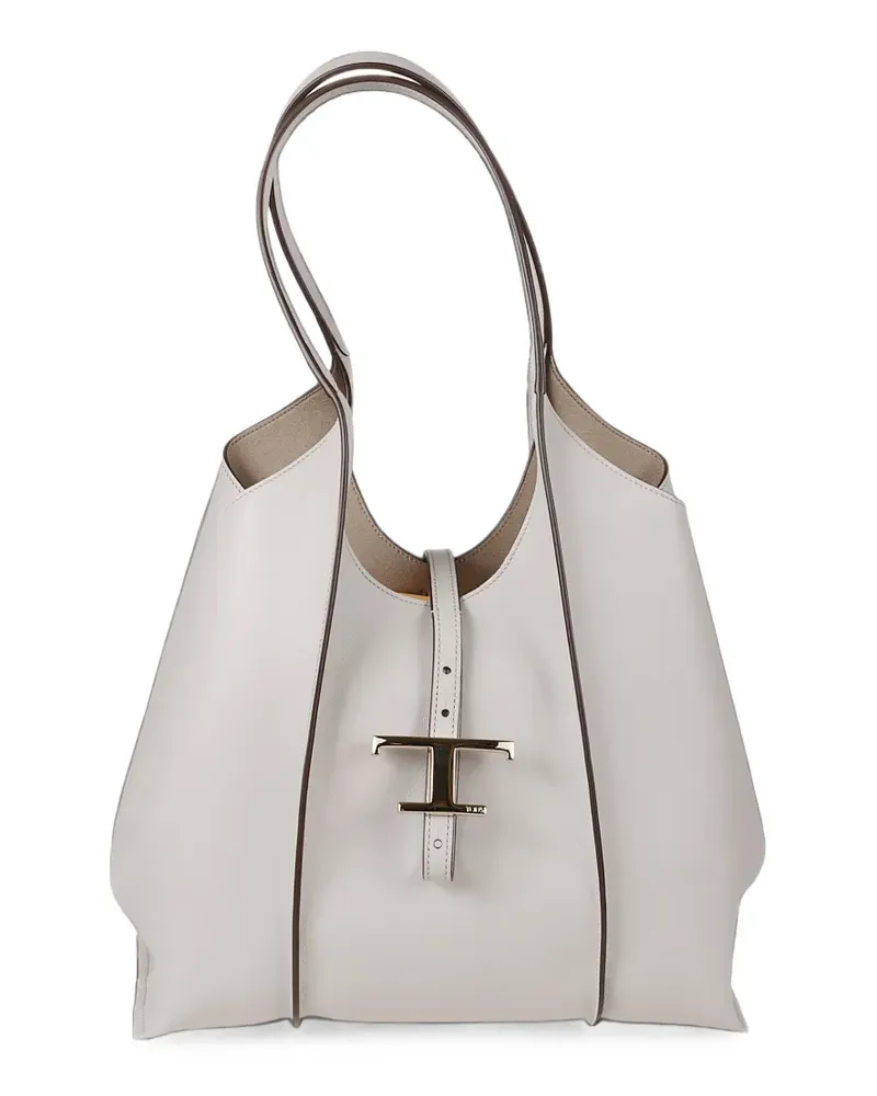 TOD'S T Timeless leather tote bag - Weiß Weiß