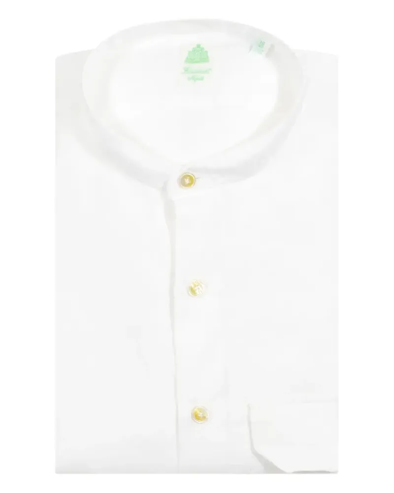 Finamore 1925 Kragenloses Hemd - Weiß Weiß