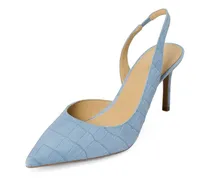 Alina Flex Slingback-Pumps mit Kroko-Effekt - Blau