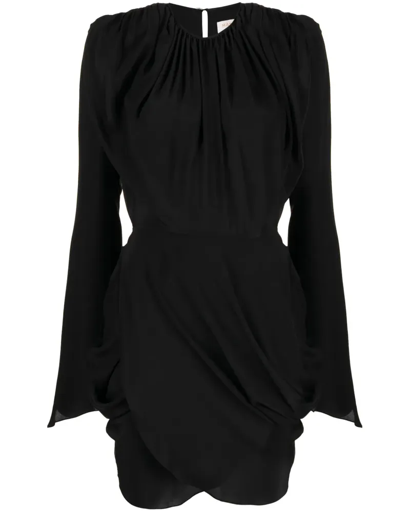 MATÉRIEL Gewickeltes Seidenkleid - Schwarz Schwarz