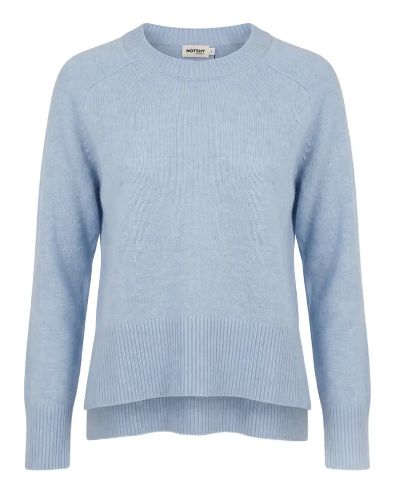 Not Shy Kaschmirpullover mit Raglanärmeln - Blau Blau