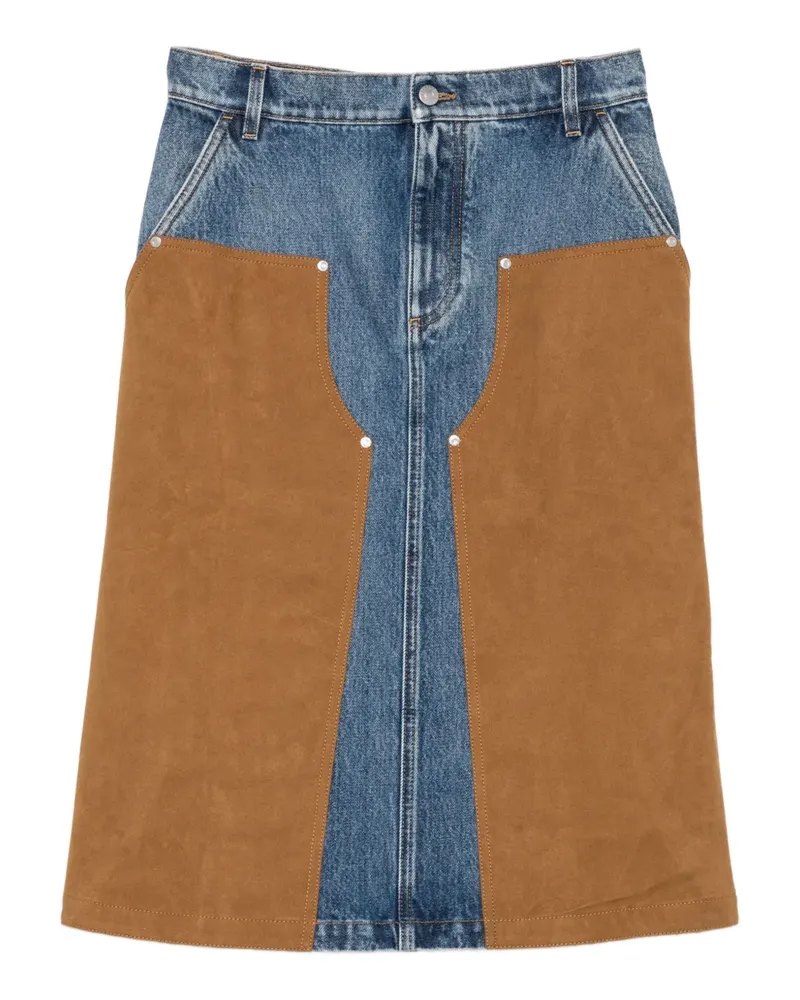 Stella McCartney panelled midi skirt - Blau Blau