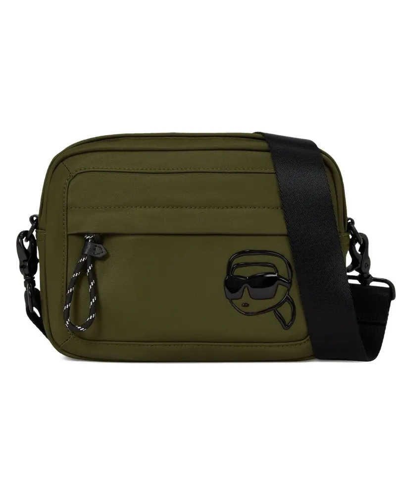Karl Lagerfeld Umhängetasche mit Logo-Patch - Grün Grün
