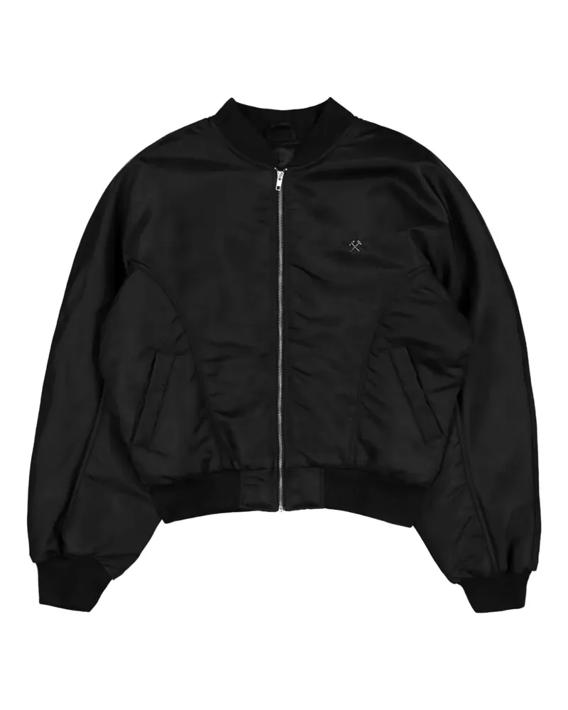 GmbH Bomberjacke mit Logo - Schwarz Schwarz