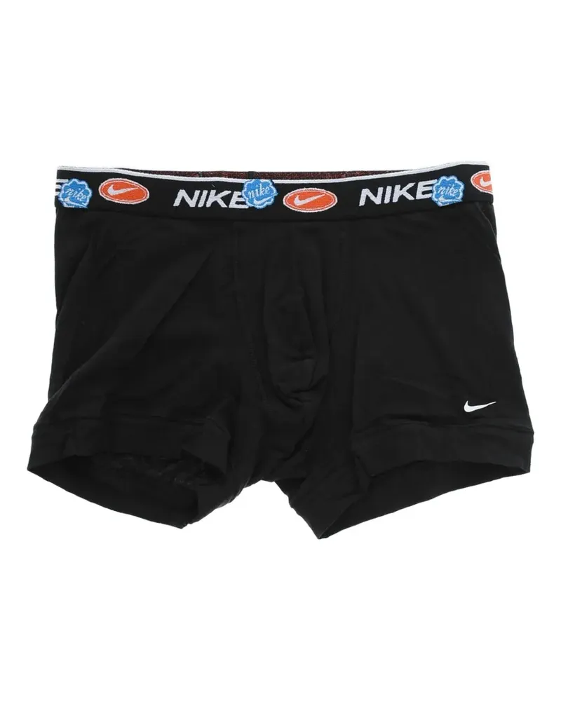 Nike logo-embroidered boxers - Schwarz Schwarz