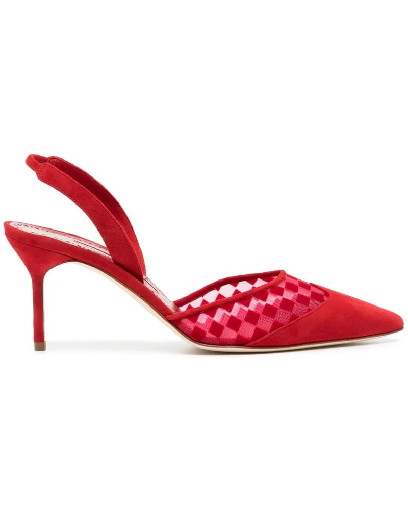 Manolo Blahnik Mingosli Slingback-Pumps 70mm - Rot Rot