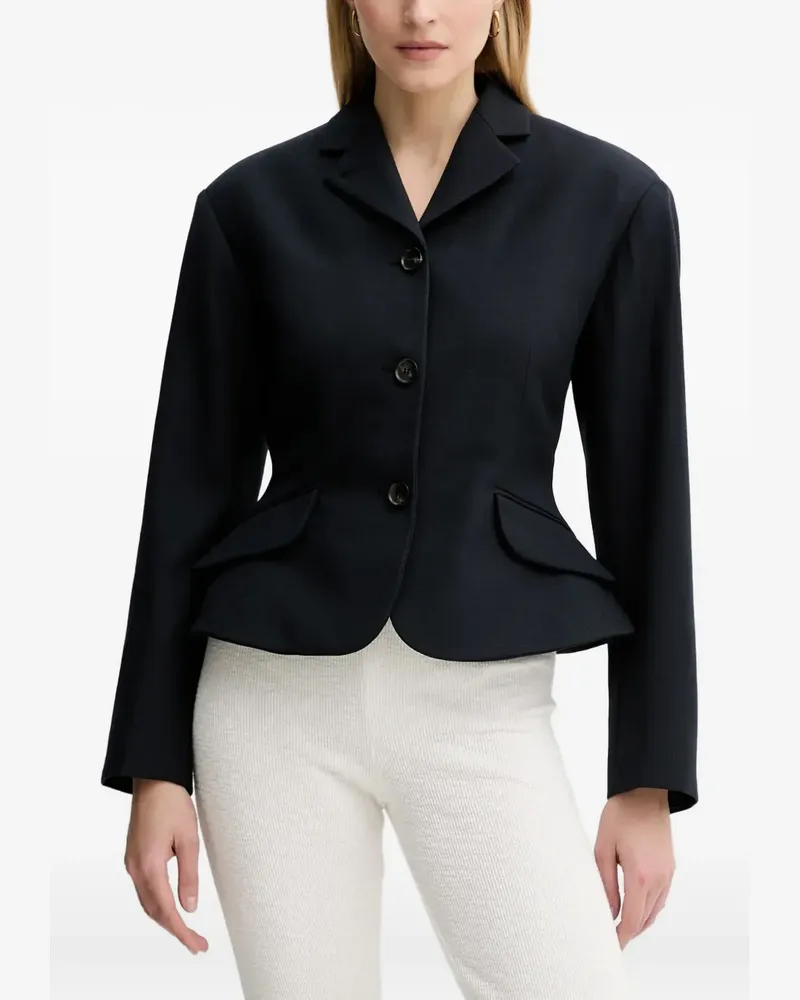 Bally Bluse mit Schößchen - Blau Blau
