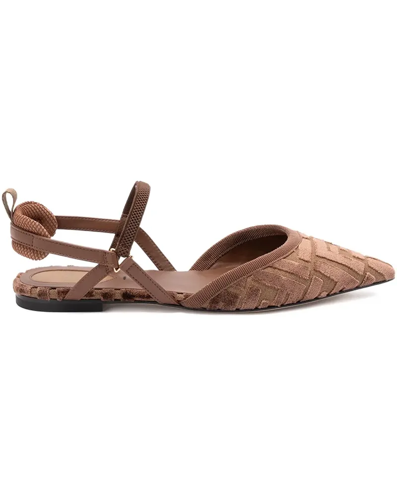 Fendi Colibrì Lite Slingback-Pumps mit FF - Braun Braun