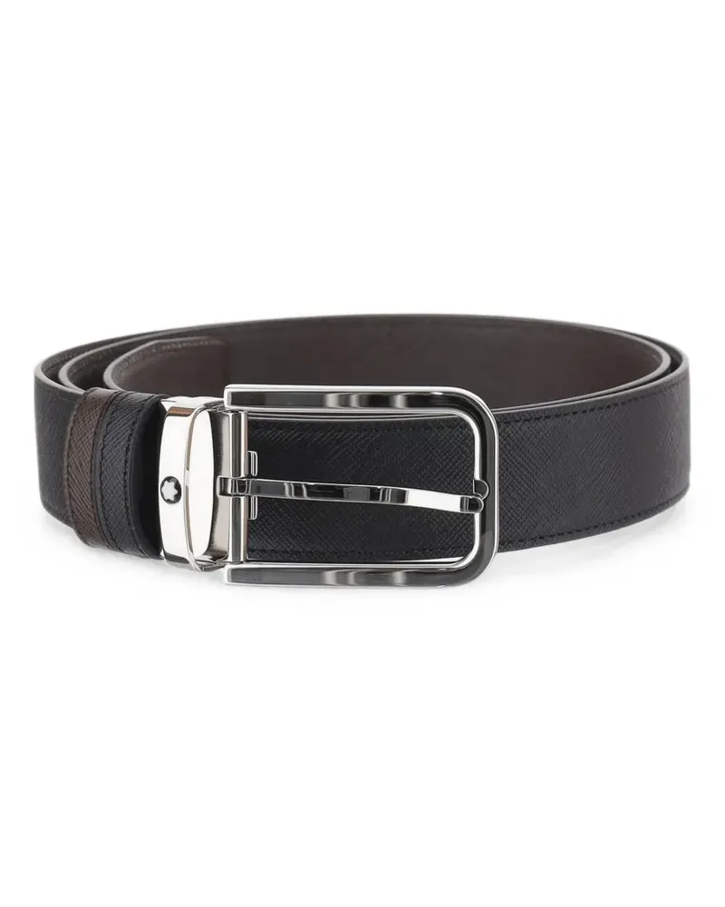 Montblanc Wendbarer Ledergürtel - Schwarz Schwarz
