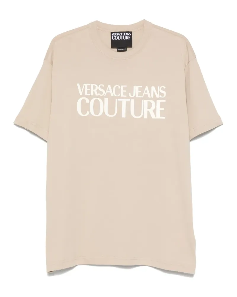 Versace Jeans T-Shirt mit Logo-Detail - Nude Nude