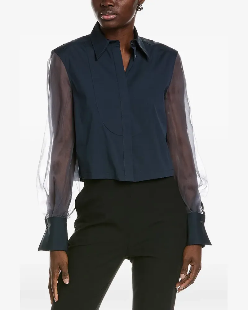 Brunello Cucinelli Hemd mit Sheer-Ärmeln - Blau Blau