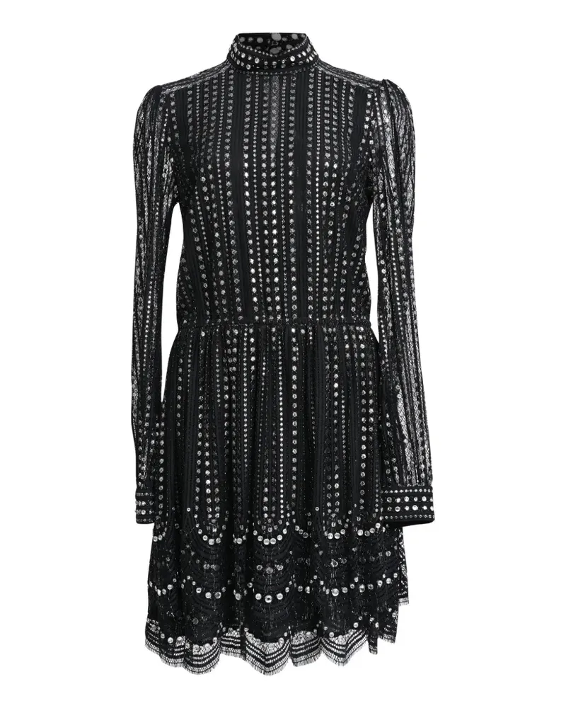 Michael Kors Verziertes Minikleid aus Spitze - Schwarz Schwarz