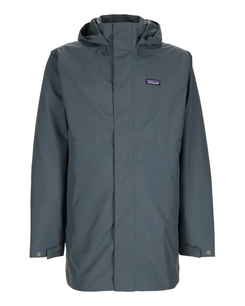 Patagonia Heyes hooded logo-patch coat - Blau Blau