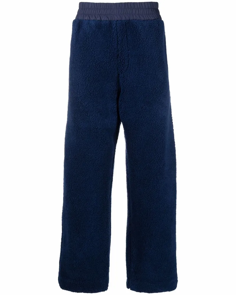Fendi Gerade Jogginghose aus Fleece - Blau Blau