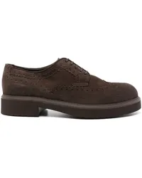 Ferragamo Derby-Schuhe mit perforiertem Detail Braun