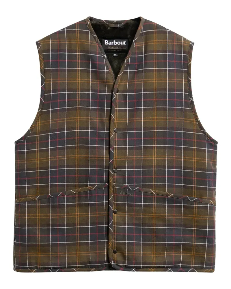 Barbour tartan-print gilet - Grün Grün
