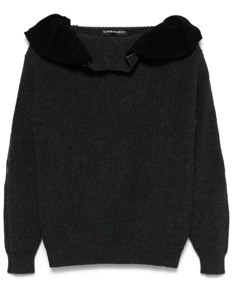 Y/PROJECT Kapuzenpullover mit Reißverschluss - Grau Grau