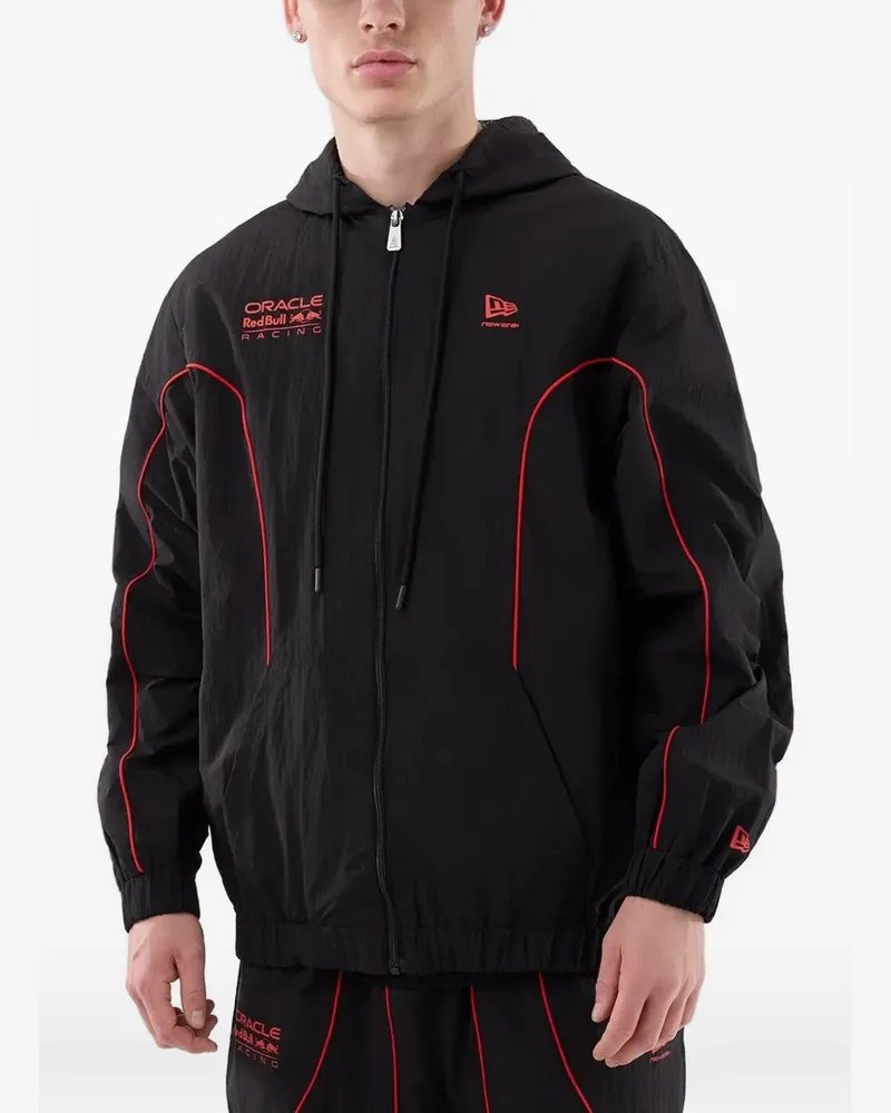 New Era Red Bull Racing piping hooded track jacket - Schwarz Schwarz
