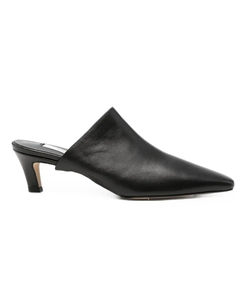 Totême pointed-toe leather mules - Schwarz Schwarz