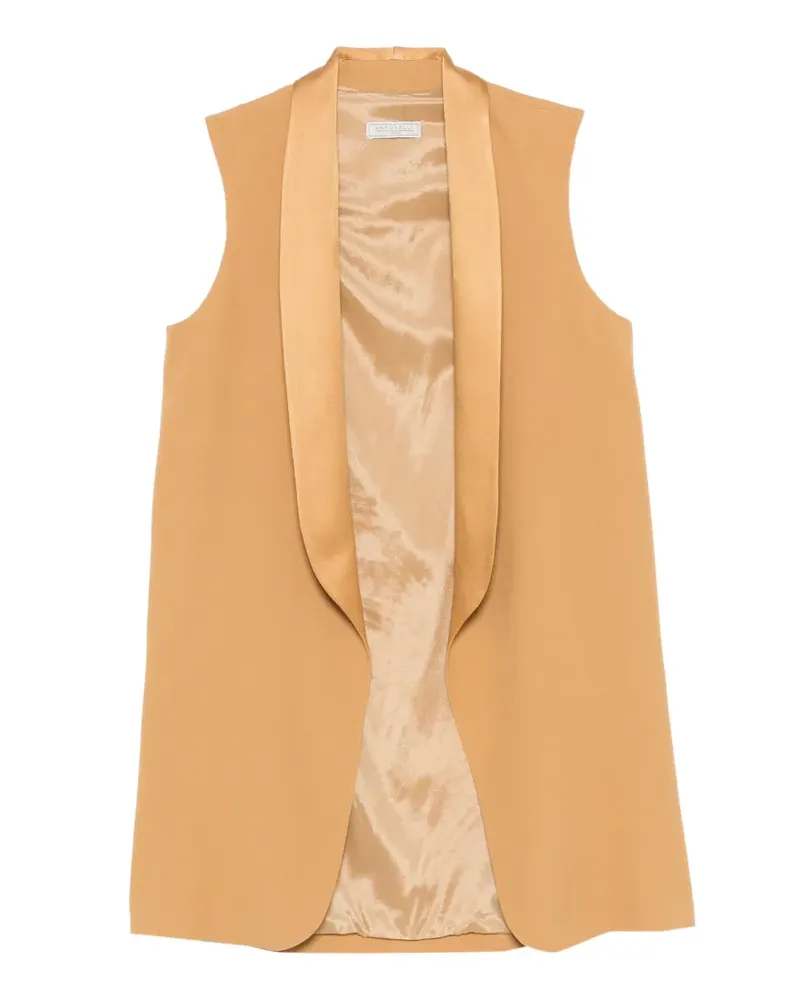 Antonelli Firenze shawl-collar sleeveless coat - Nude Nude
