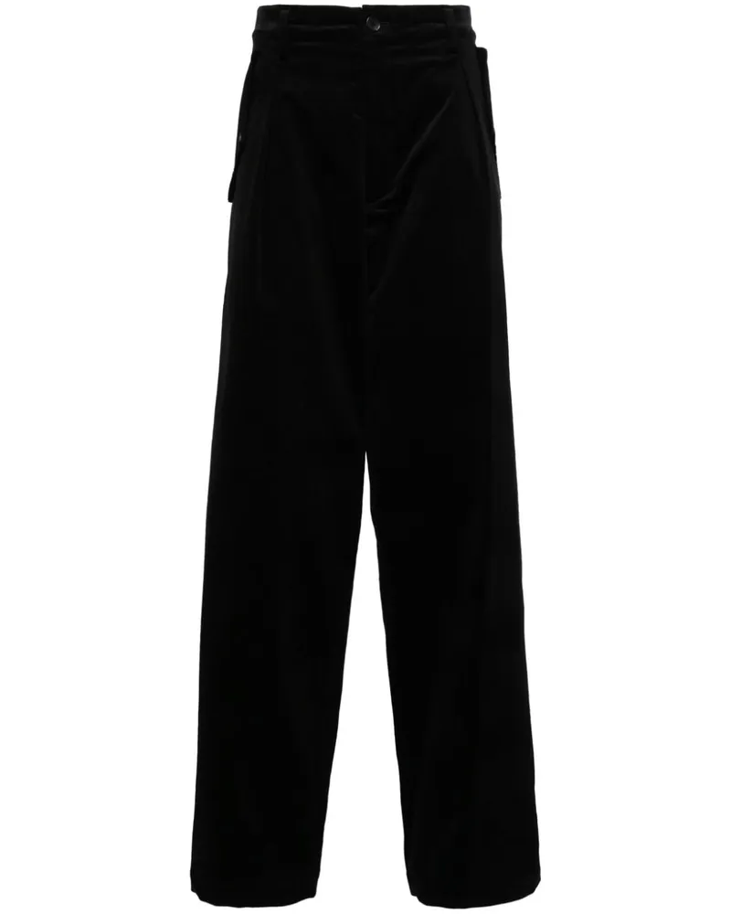 Yohji Yamamoto Hose aus Cord - Schwarz Schwarz