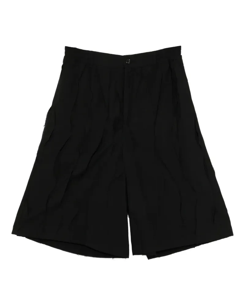 SONGZIO button pleated shorts - Schwarz Schwarz