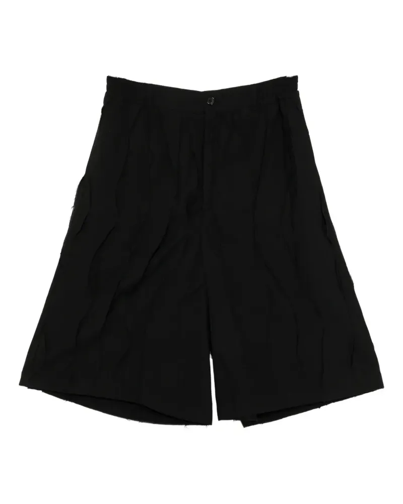 SONGZIO button pleated shorts - Schwarz Schwarz