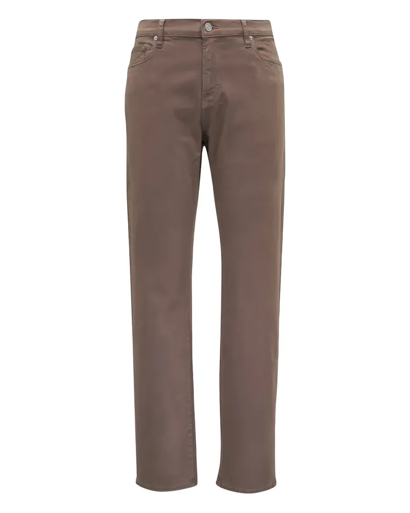 Frame Denim Halbhohe Slim-Fit-Jeans - Braun Braun