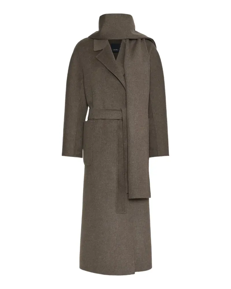 Max Mara Mantel mit Gürtel - Braun Braun