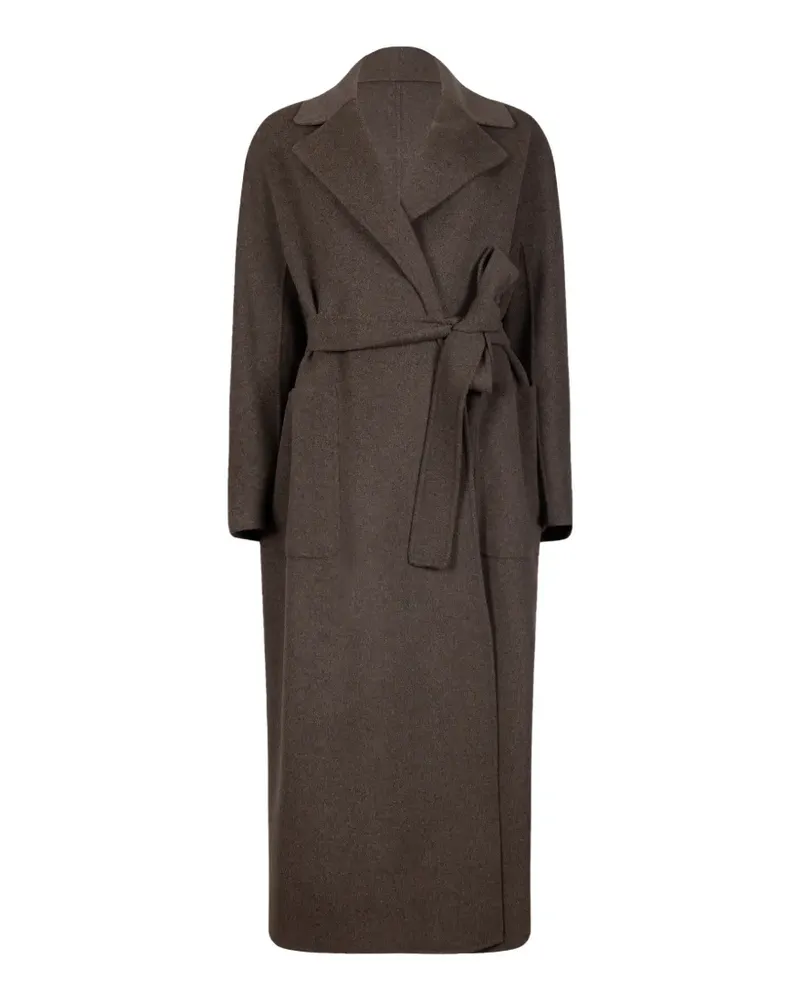 Max Mara scarf-detail belted coat - Braun Braun