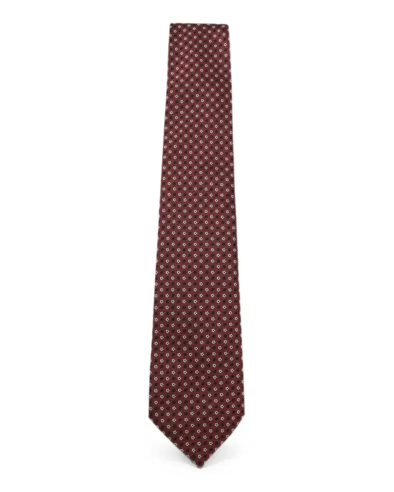Canali floral-print silk tie - Rosa Rosa