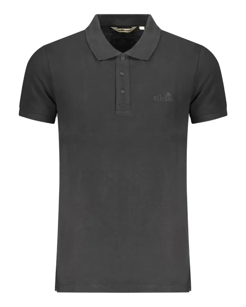 Ellesse logo-embroidered polo shirt - Schwarz Schwarz