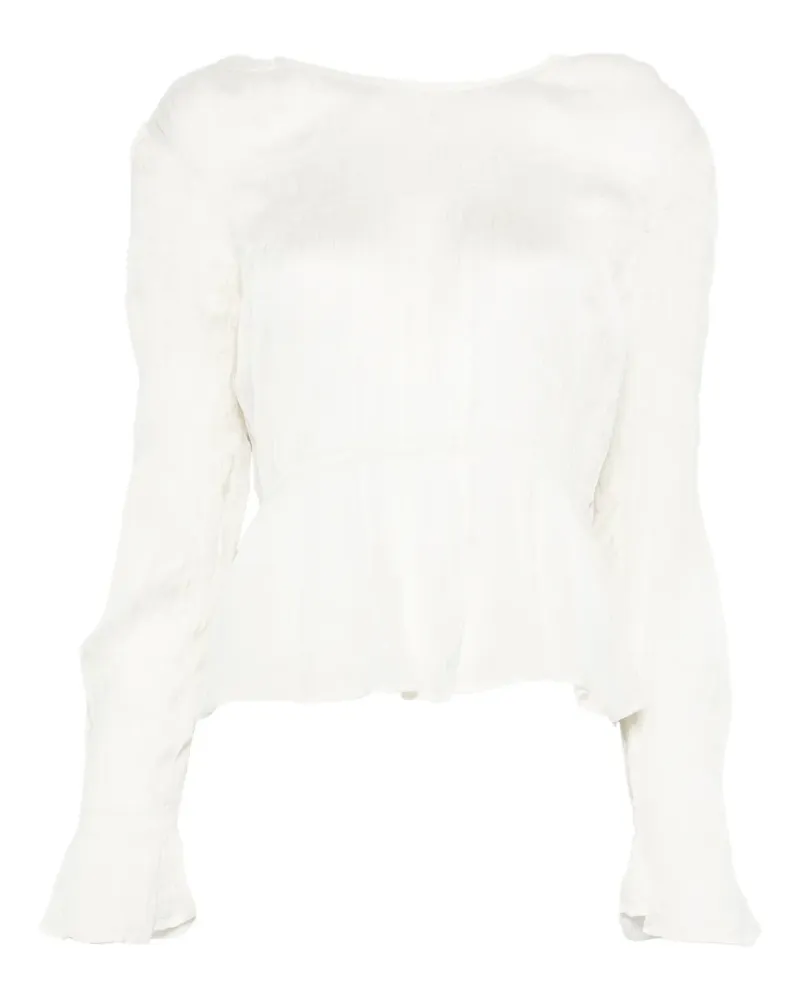 By Malene Birger Ovas ruffled blouse - Weiß Weiß